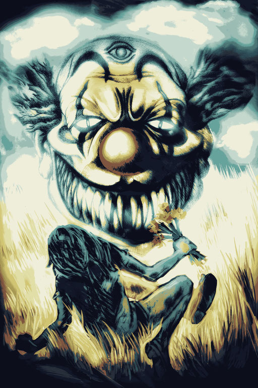 Mid Day Nightmare, digitally altered drawings, 2021