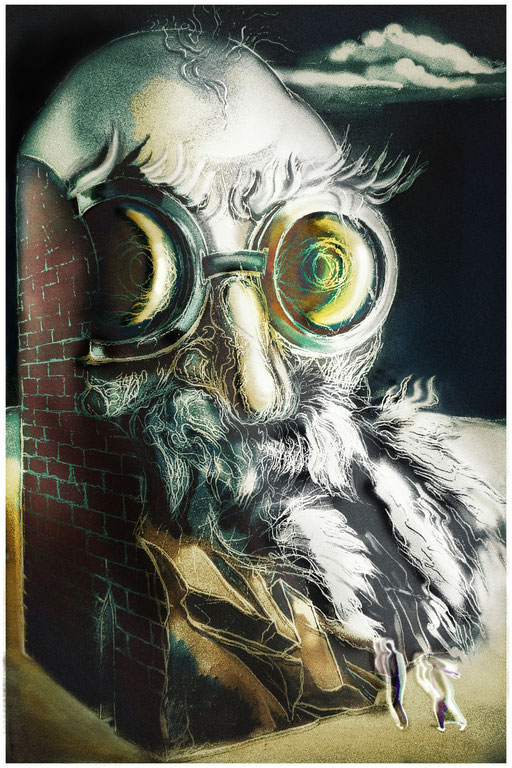 The Gatekeeper, digitally altered hand drawing, 2021
