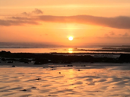 Sonnenuntergang am Hausstrand