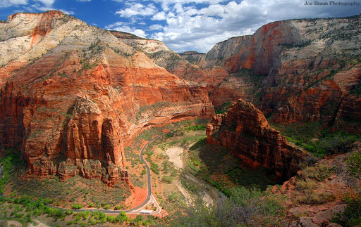 Zion Canyon, Utah - by Joe Braun on www.zionnationalpark.com