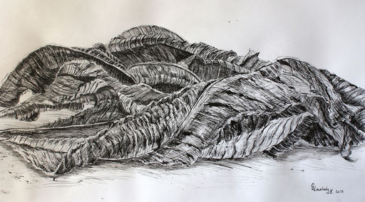 Die Brandung, The Surge / Tusche, Indian ink / 65 x 35 cm / 2011