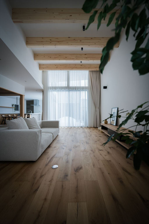 オーク プライウッド ドライペイント フローリング アンドウッド 施工例 