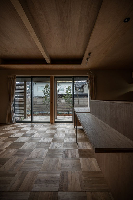 チーク　パーケット　６P　フローリング　施工例　アンドウッド