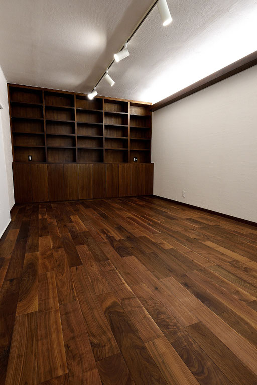 ウォールナット 単板貼 施工例 アンドウッド andwood