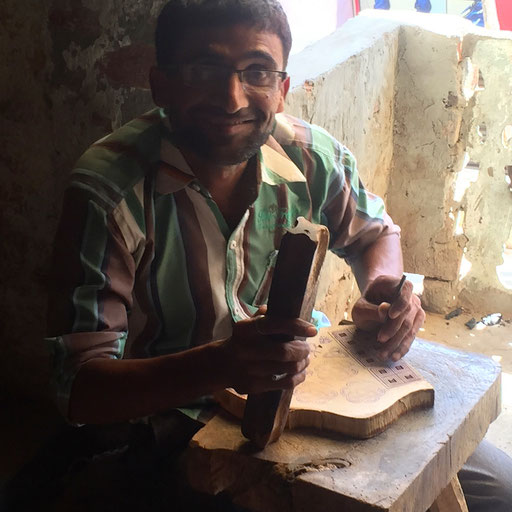 Holzstempel für Textildruck fair produziert in Indien