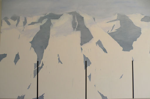  Montagne », 2015 huile et acrylique sur toile,142/212 cm . 2015. collection privée