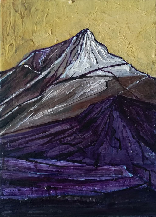 "STRUKTURES III", Öl auf Karton, 18 x 13 cm, 2019