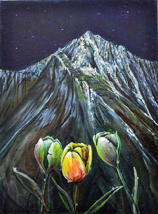 "GLOVE PUPPETS", Öl auf Leinwand, 40 x 30 cm, 2018