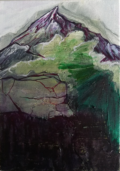 "STRUKTURES II", Öl auf Karton, 18 x 13 cm, 2019