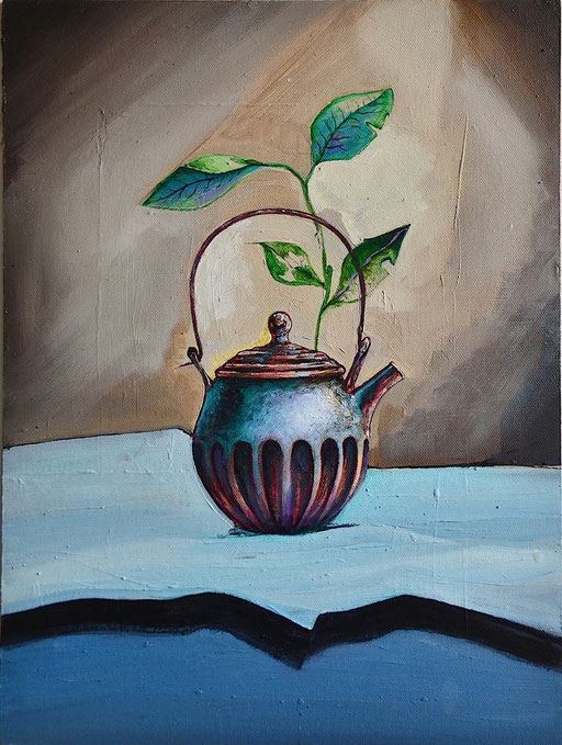 "STILLLEBEN I", Öl auf Karton, 40 x 30 cm, 2019
