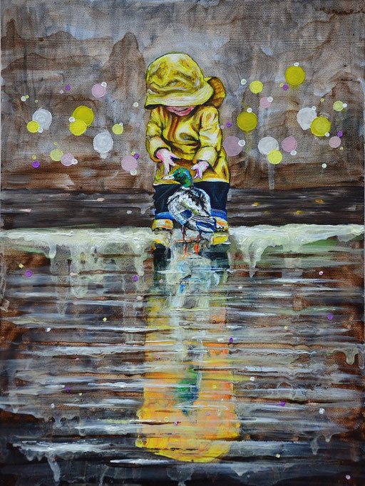 "ENCHANT", Öl auf Karton, 40 x 30 cm, 2018