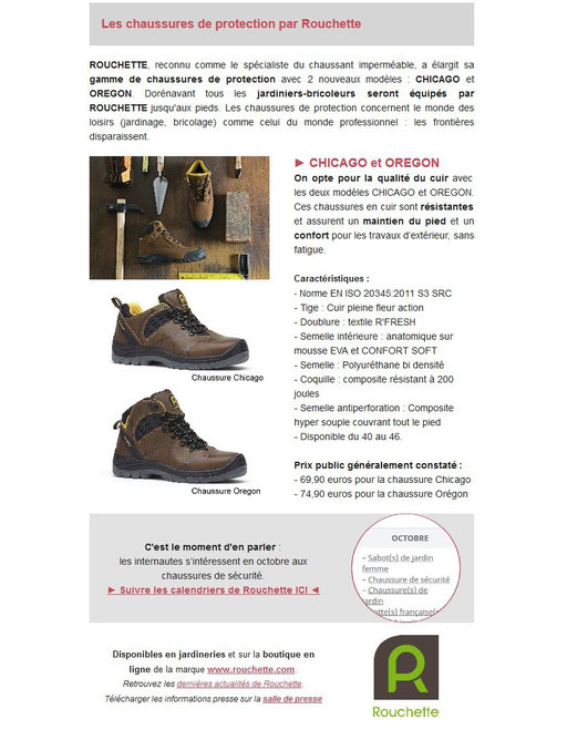 Archid'Ext, spécial "Je refais mes allées" avec les chaussures de protection de Rouchette