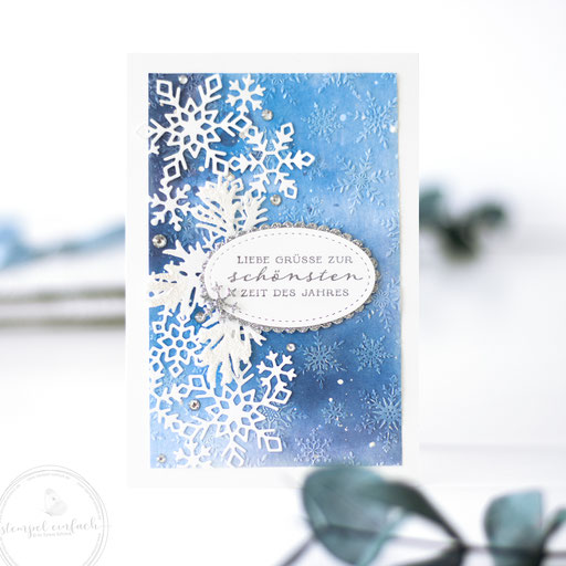 Weihnachtskarten Schneeflocken