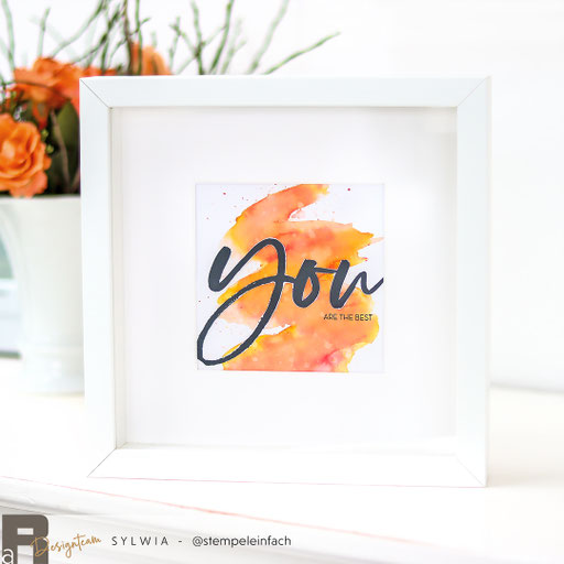 Typo auf Aquarell