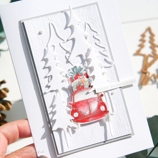 Weihnachtskarten-Auto