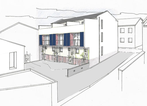 Planungsteam Augustyn | Neubau von drei Reihenhäusern | Ingelheim