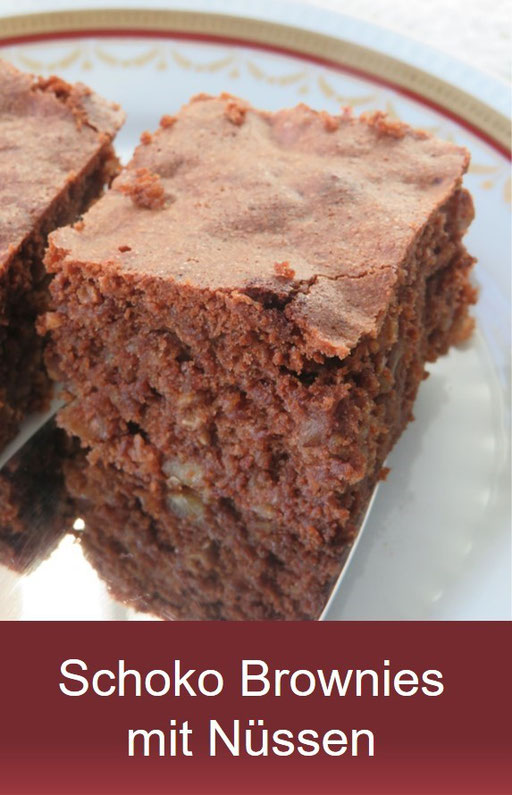 Schoko Brownies mit Nüssen