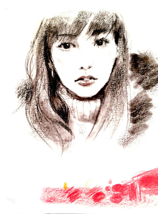 コンテ・色鉛筆 /2016