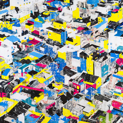 City 06 | 2015 | 120x120cm | Papier auf Holz