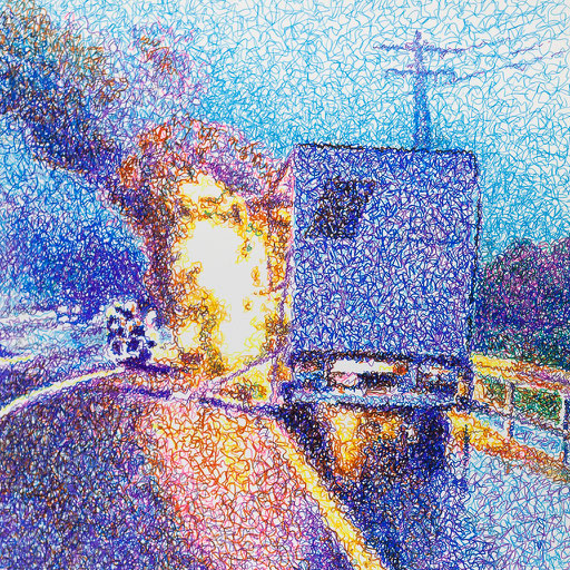Accident 01 | 2015 | 100x100cm | Edding auf PVC