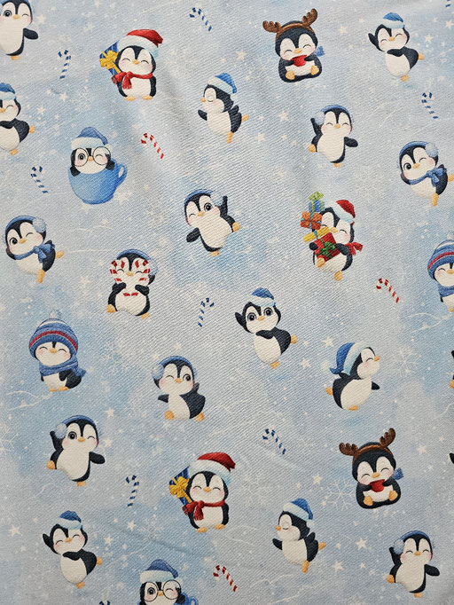 Ice Penguins hellblau - French Terry 