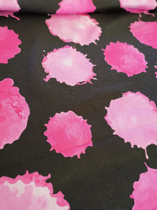 Watercolor Blobs pink - French Terry 