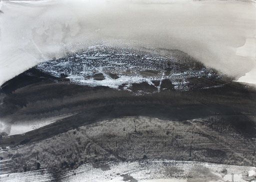 "23-076", 50x70cm, acrylique/papier,  50x70cm,  2023