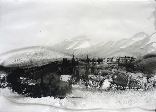 "23-087", 50x70cm, acrylique/papier,  50x70cm,  2023