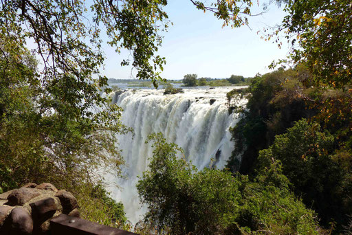 Die Victoria-Falls in Livingstone