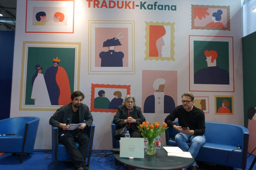 Bei Traduki: Dan Coman (r.) m. seinem bulgarischen Übersetzer Stilyn Denyanov, eine Tandem-Initiative des NEC in Bukarest (Mihaela Danga)