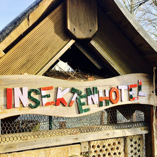 Insektenhotel Bürgelschule // Foto: © Bruno-Hans-Bürgel Grundschule, Schöneiche bei Berlin, 2019