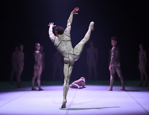 Messenger - by Louis Stiens; dancers: Jason Reilly, Ensemble; photo: Stuttgarter Ballett