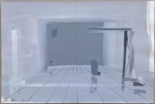 Ben Willikens Gouache, signiert, 1990