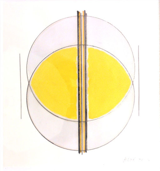 Otto Herbert Hajek D23 Farbzeichnung,  signiert, 1997