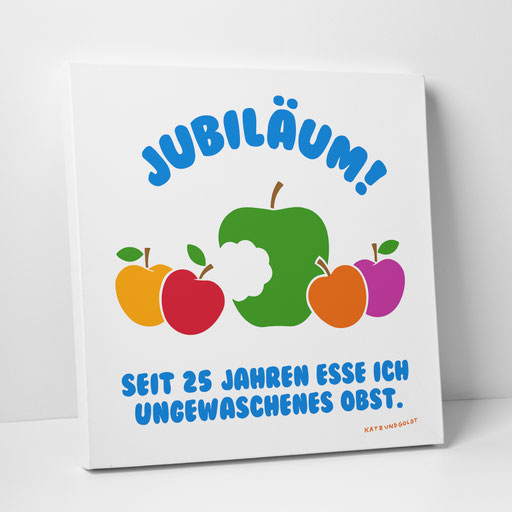 Leinwanddruck "Ungewaschenes Obst"