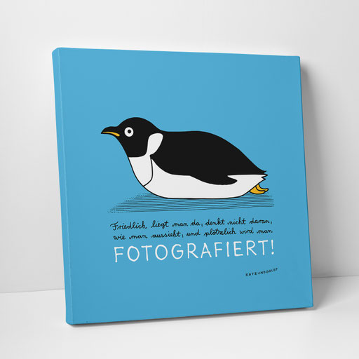 Leinwanddruck "Plötzlich fotografiert"