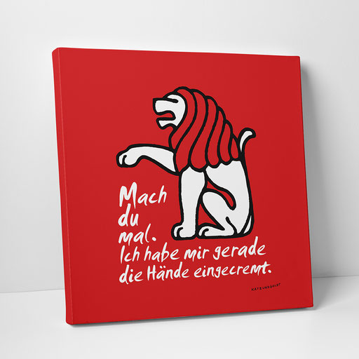 Leinwanddruck "Eingecremt"