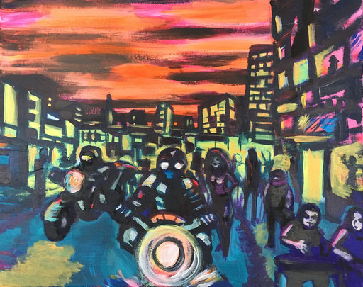Gang, acryl op canvas, ca 2017, €200