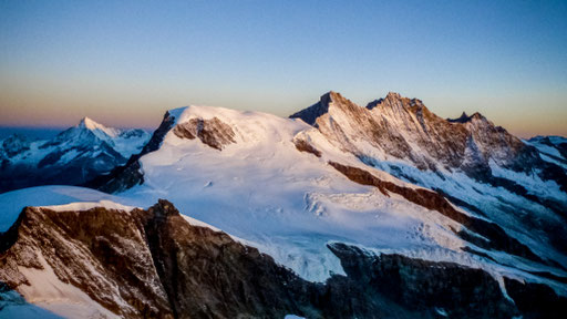 Blick vom Allalinhorn in Richtung Alphubel 