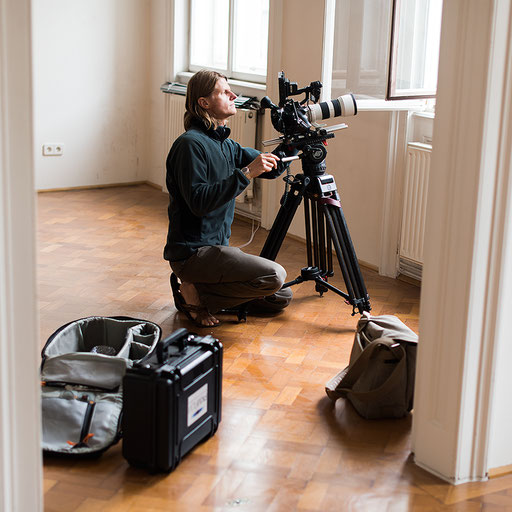 Mario Kreuzer bei Dreharbeiten in Wien