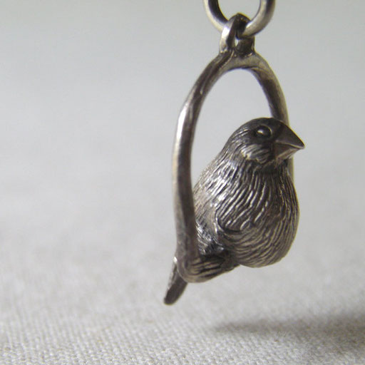 marship ブランコ文鳥のペンダント（黒）