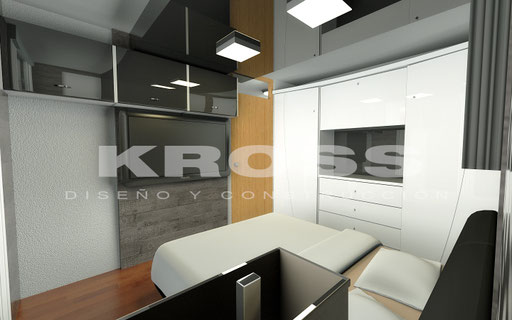 Dormitorio Minimalista Gris 2