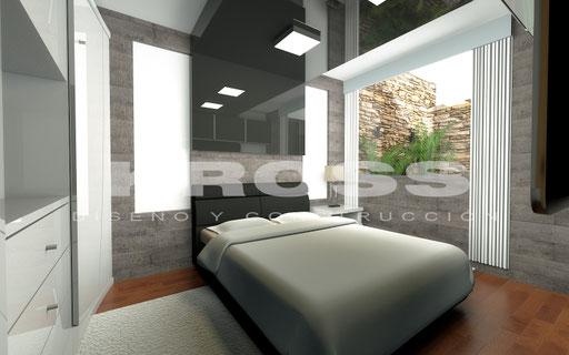 Dormitorio Minimalista Gris 1