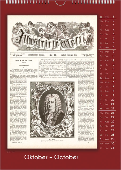 Musiker-Geschenk Komponisten-KalenderMusikgeschenk Komponisten-Kalender: Historische Zeitungs-Titel.