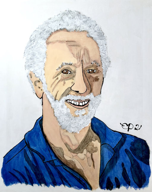 Portret Herbert, november 2021 (acryl, 24x30)