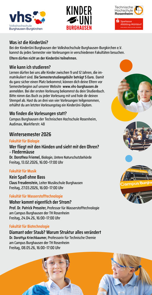Anzeige Kinder Uni im Vhs-Programmheft 2025/26