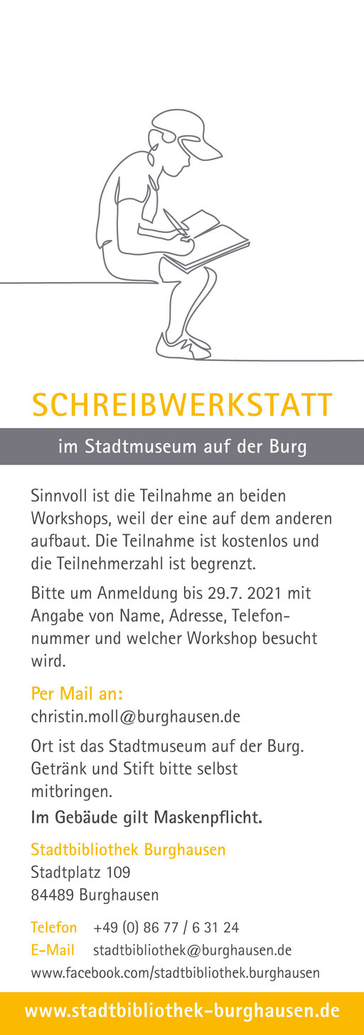 Flyer. Stadtbücherei Burghausen, Juni 2021