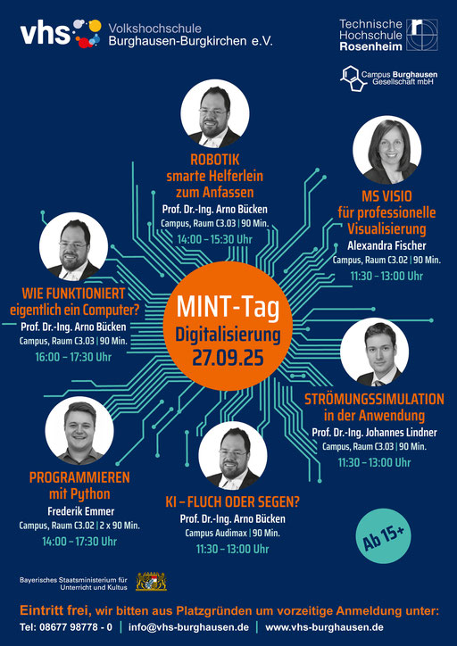 Plakat Mint-Tag 2025, für die Vhs Burghausen, Juli 2025