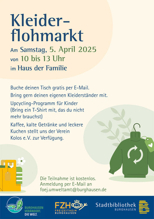 Flyer, Plakate, Social-Media Anzeige für die Stadtbibliothek Burghausen, Februar 2025
