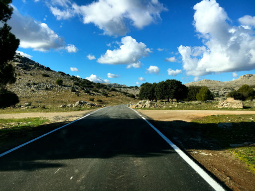 Schöne Straße von Burgos nach Ronda